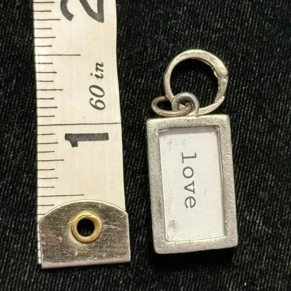 Pick Up Sticks Jewelry Family/Love charm, two sided.  Retired design. - Picture 3 of 3